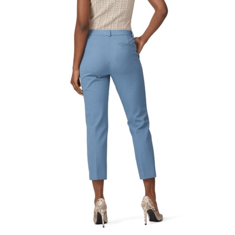 Theory‎ Women's Blue Tailor Trouser Union Knit Chambray Size 4 - Picture 2 of 5